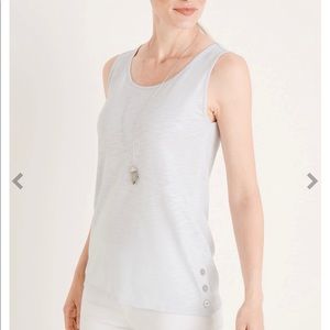Light silver shimmer tank, new, Size L (12-14)